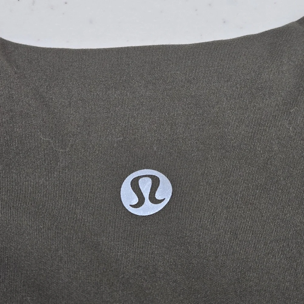 Lululemon‎ Women Active Top 2 Gray Invigorate Train Tank Wireless Racerback